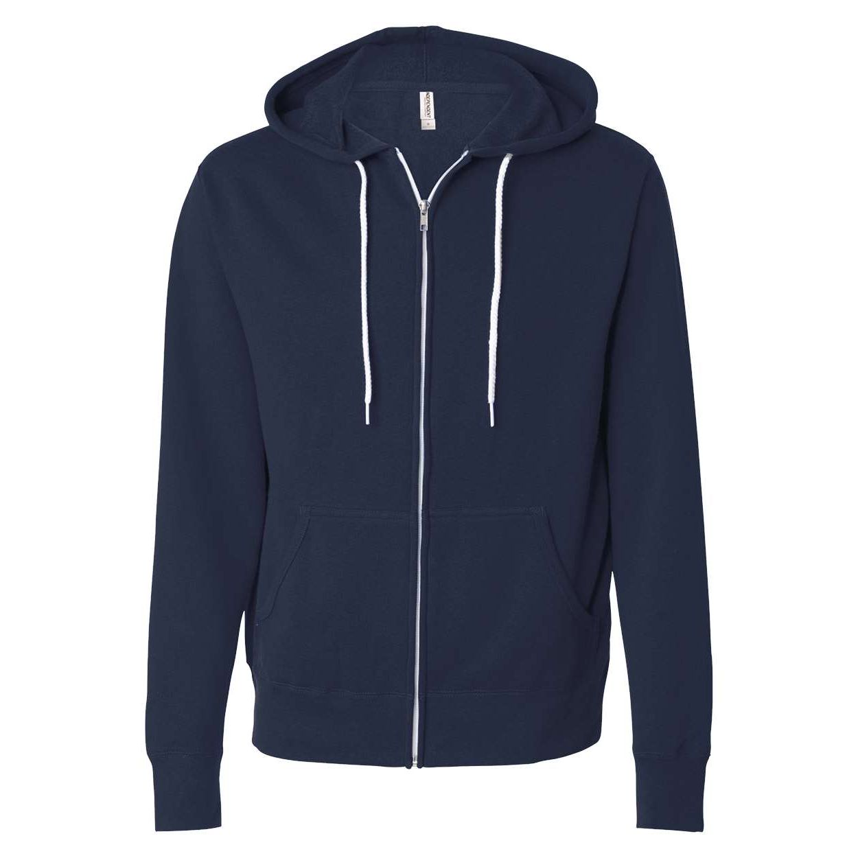 Lightweight Full-Zip Hooded Sweatshirt